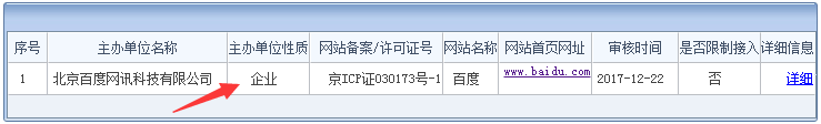 備案信息